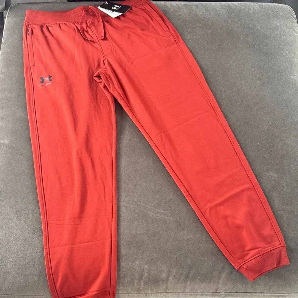 Under Armour Boys Icon Knit Pants Joggers Loose Fit Drawstring Waist Size XL NWT